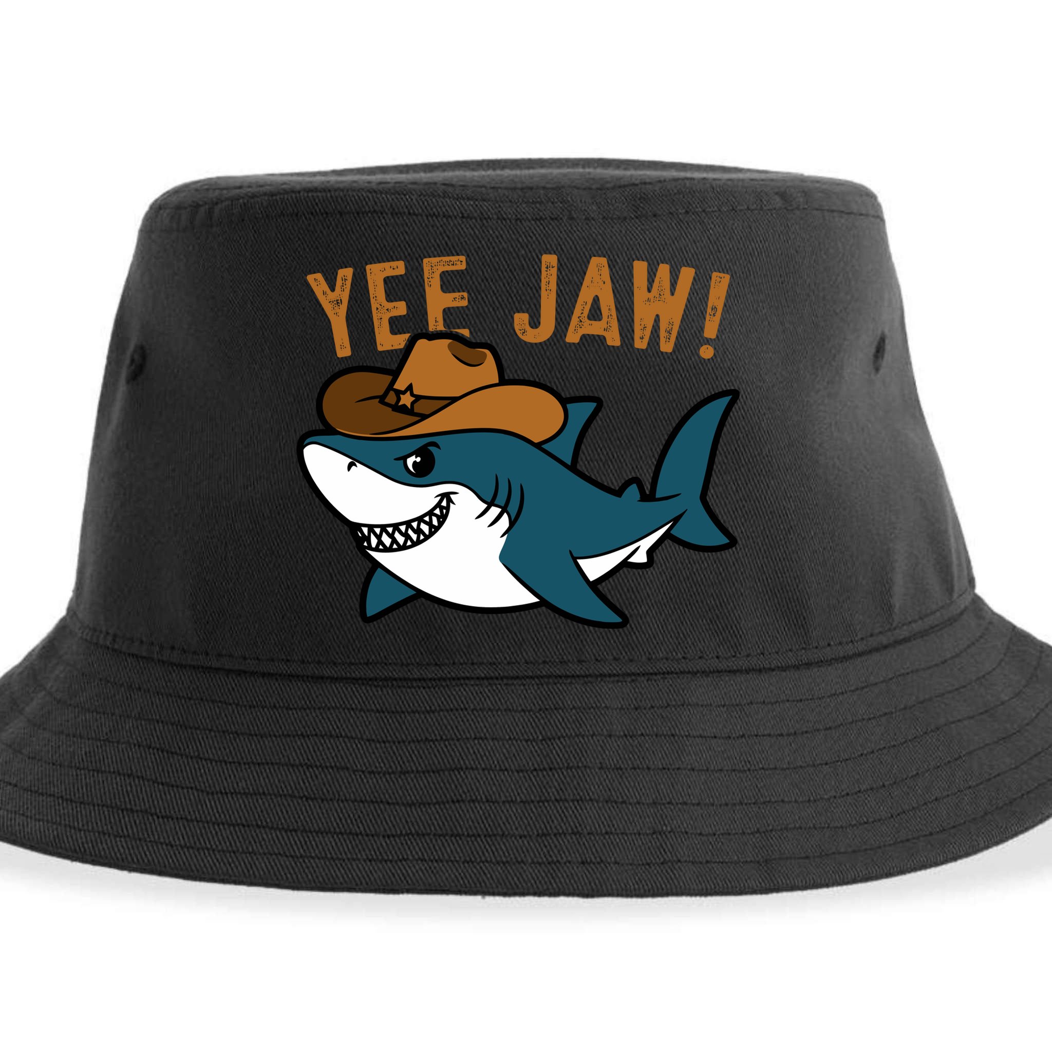 Yee Jaw Cowboy Old Western Shark Sustainable Bucket Hat