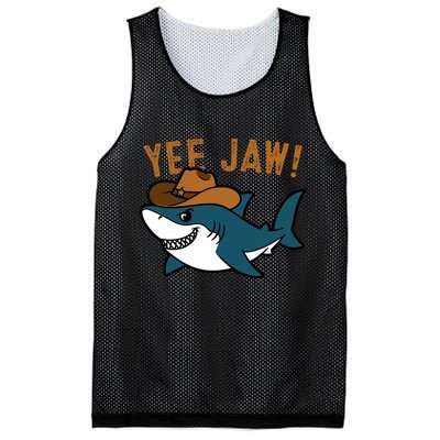 Yee Jaw Cowboy Old Western Shark Mesh Reversible Basketball Jersey Tank