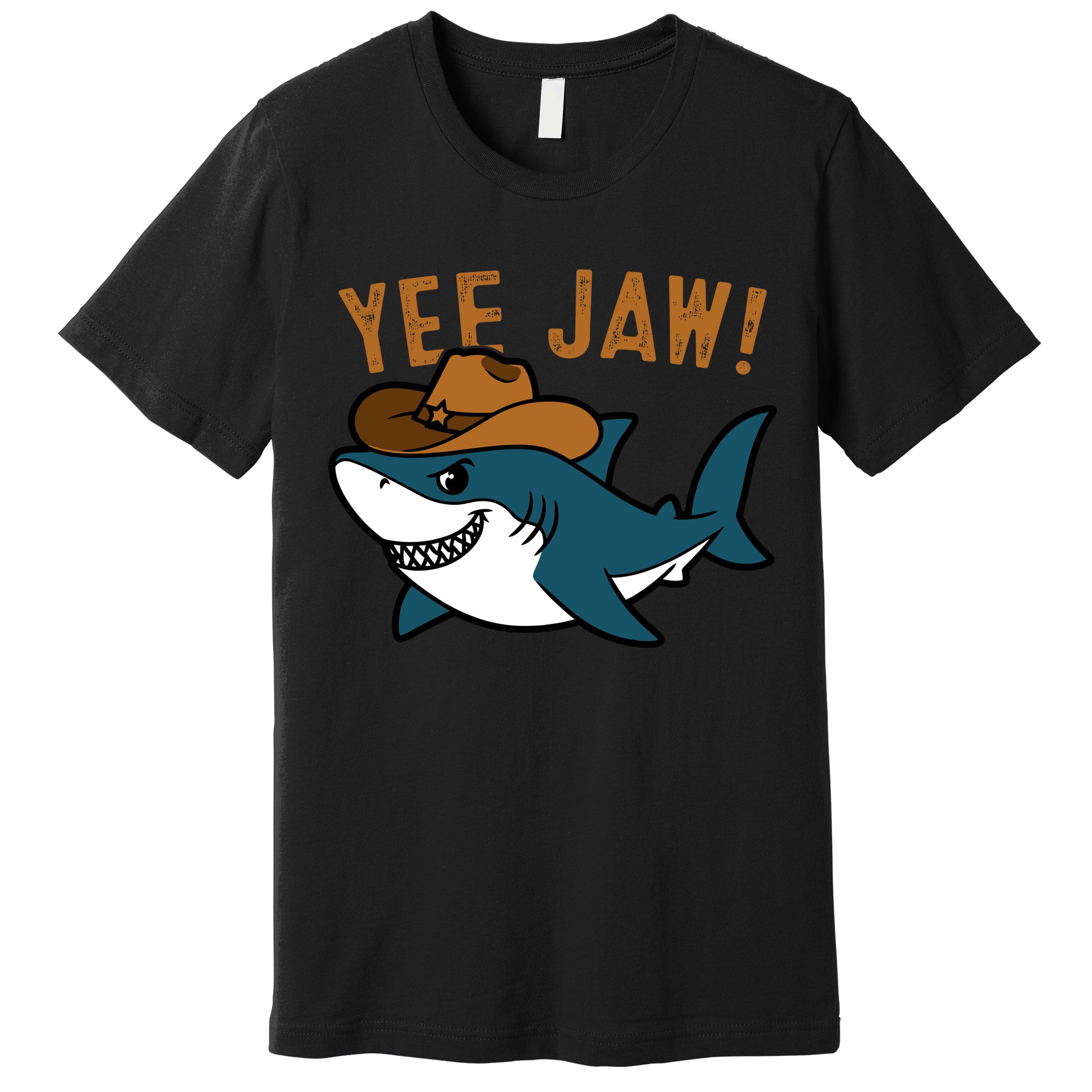 Yee Jaw Cowboy Old Western Shark Premium T-Shirt
