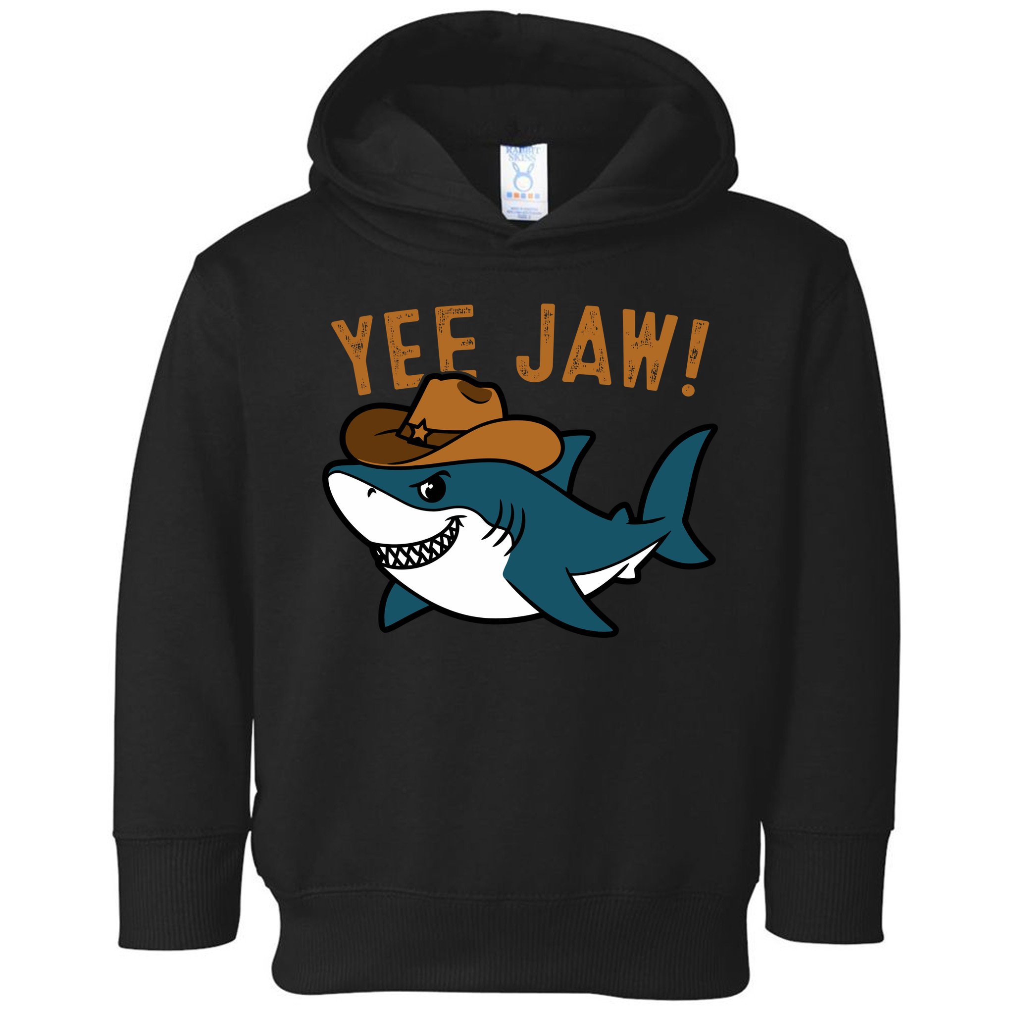 Yee Jaw Cowboy Old Western Shark Toddler Hoodie