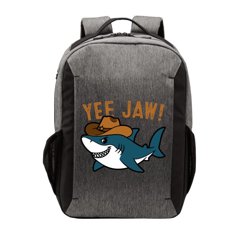 Yee Jaw Cowboy Old Western Shark Vector Backpack