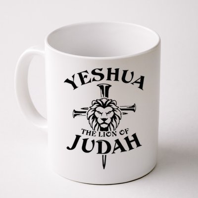 Yeshua Jesus Cross Lion Of Judah Christian Faith Religious Mug