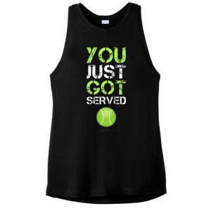 You Just Got Served Tennis Funny Tennis Gift Ladies PosiCharge Tri-Blend Wicking Tank