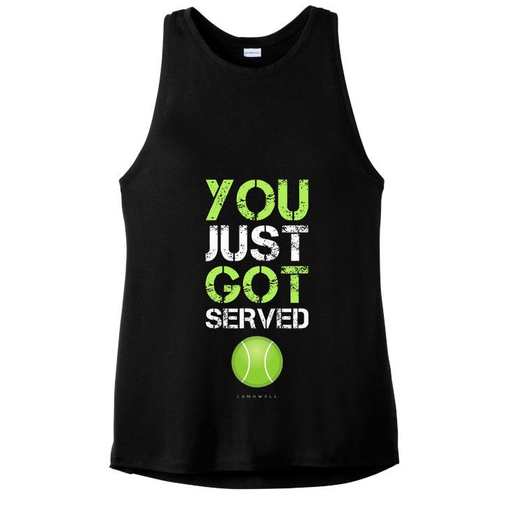 You Just Got Served Tennis Funny Tennis Gift Ladies PosiCharge Tri-Blend Wicking Tank