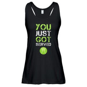 You Just Got Served Tennis Funny Tennis Gift Ladies Essential Flowy Tank