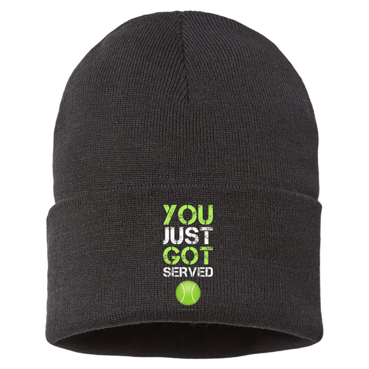You Just Got Served Tennis Funny Tennis Gift Sustainable Knit Beanie