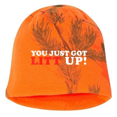 You Just Got Litt Up Funny Kati - Camo Knit Beanie