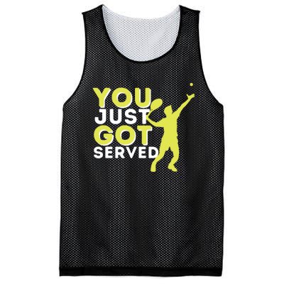 You Just Got Served Funny Tennis Player Tennis Coach Mesh Reversible Basketball Jersey Tank