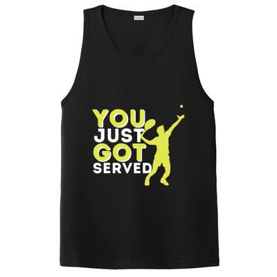 You Just Got Served Funny Tennis Player Tennis Coach PosiCharge Competitor Tank
