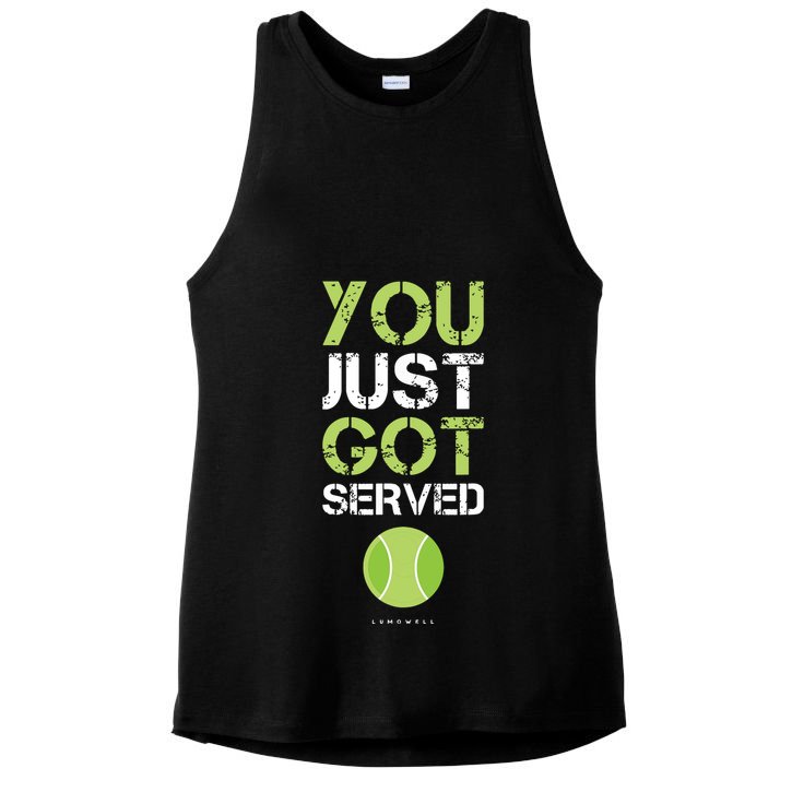 You Just Got Served Tennis Funny Tennis Gift Ladies PosiCharge Tri-Blend Wicking Tank