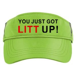 You Just Got Litt Up Funny TV Show Quote Adult Drive Performance Visor