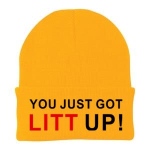 You Just Got Litt Up Funny TV Show Quote Knit Cap Winter Beanie