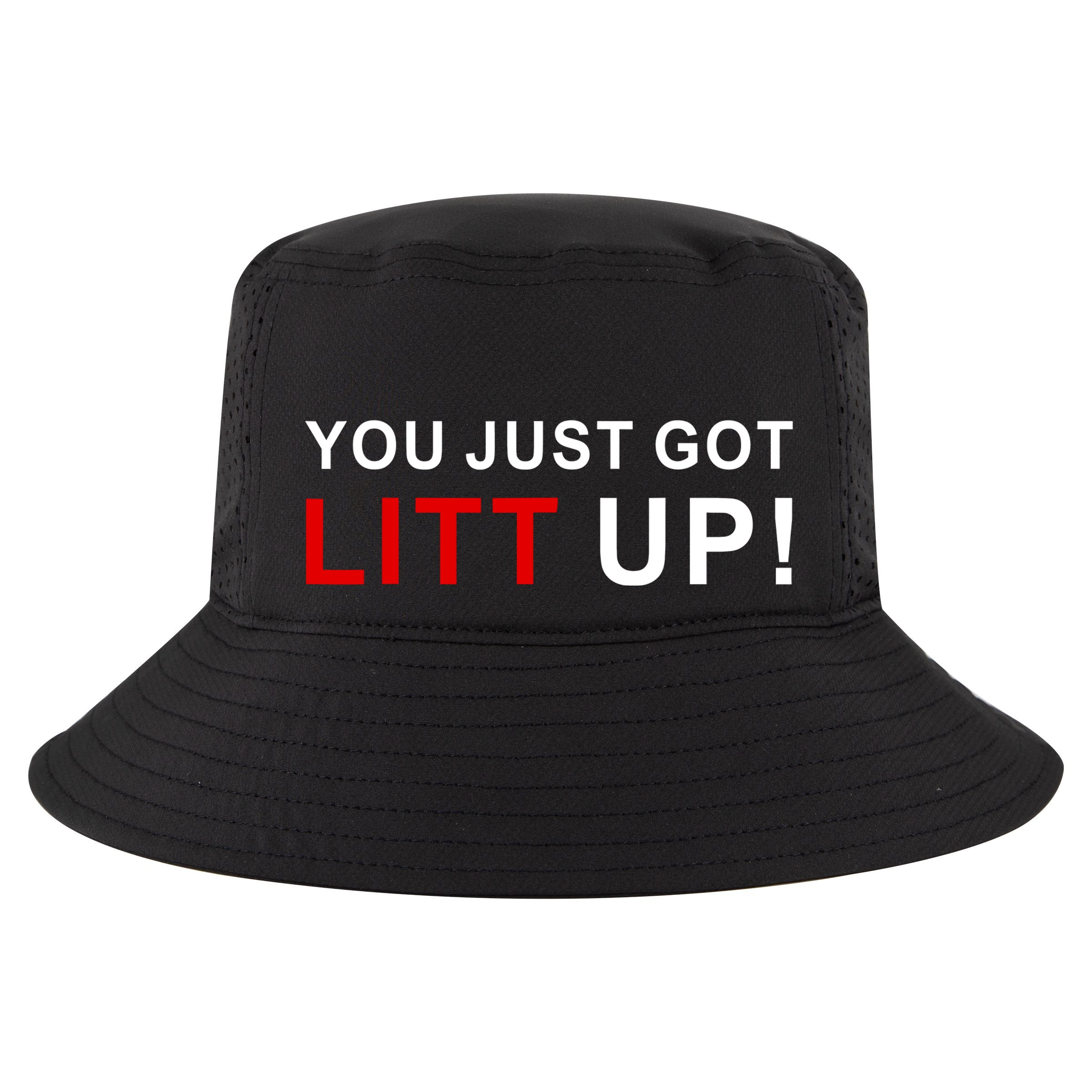 You Just Got Litt Up Funny TV Show Quote Cool Comfort Performance Bucket Hat