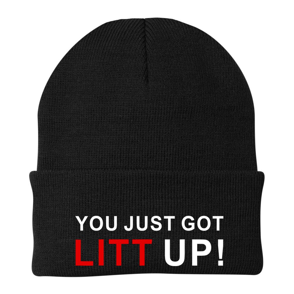 You Just Got Litt Up Funny TV Show Quote Beanie