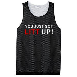 You Just Got Litt Up Funny TV Show Quote Mesh Reversible Basketball Jersey Tank