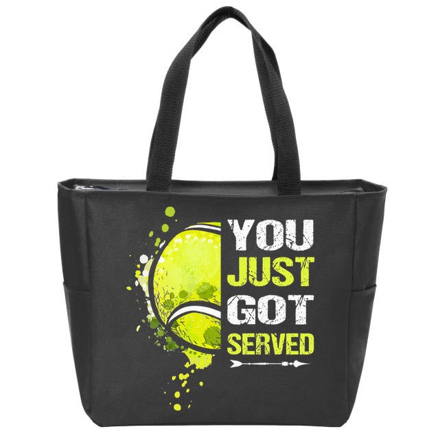 You Just Got Served Tennis Zip Tote Bag