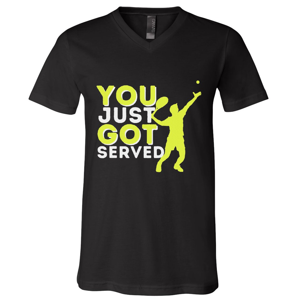 You Just Got Served Funny Tennis Player & Tennis Coach V-Neck T-Shirt