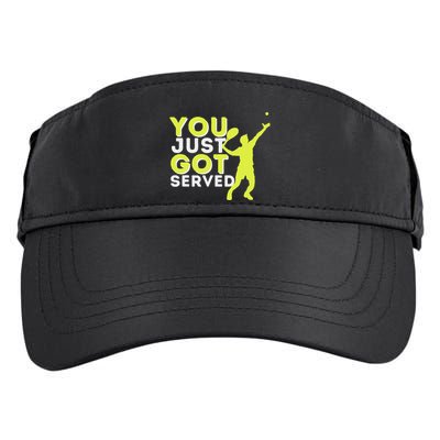 You Just Got Served Funny Tennis Player & Tennis Coach Adult Drive Performance Visor