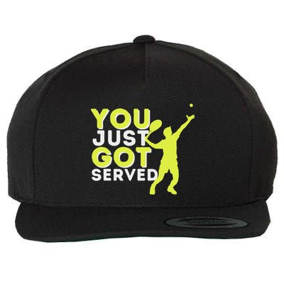 You Just Got Served Funny Tennis Player & Tennis Coach Wool Snapback Cap