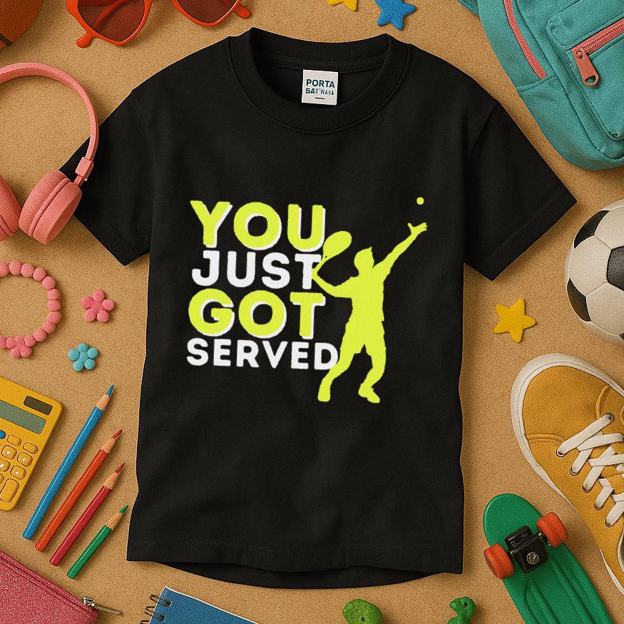 You Just Got Served Funny Tennis Player & Tennis Coach Kids T-Shirt