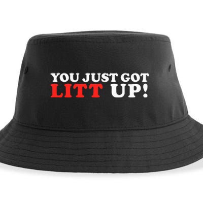 You Just Got Litt Up Funny Sustainable Bucket Hat