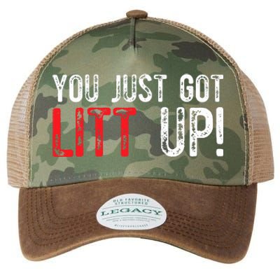 You Just Got Litt Up Funny Humor Saying Clever Quotes Legacy Tie Dye Trucker Hat