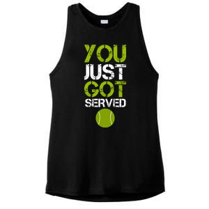 You Just Got Served Tennis Player Ladies PosiCharge Tri-Blend Wicking Tank