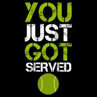 You Just Got Served Tennis Player Drawstring Bag