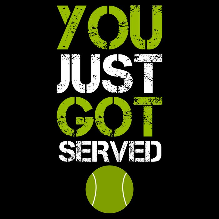 You Just Got Served Tennis Player Drawstring Bag