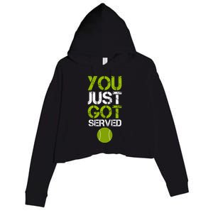 You Just Got Served Tennis Player Crop Fleece Hoodie