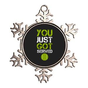 You Just Got Served Tennis Player Metallic Star Ornament