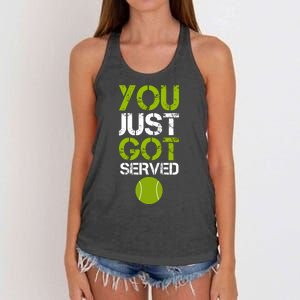 You Just Got Served Tennis Player Women's Knotted Racerback Tank