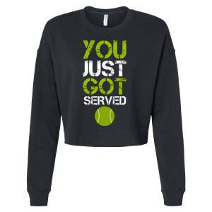 You Just Got Served Tennis Player Cropped Pullover Crew