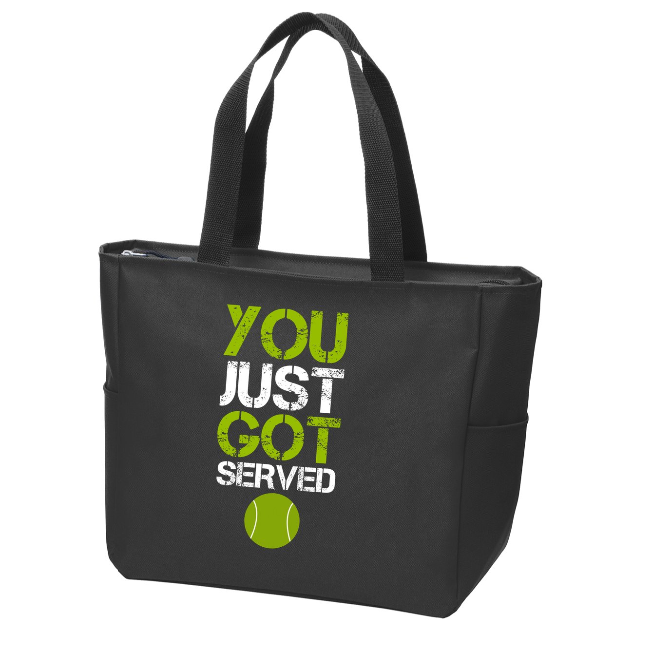 You Just Got Served Tennis Player Zip Tote Bag