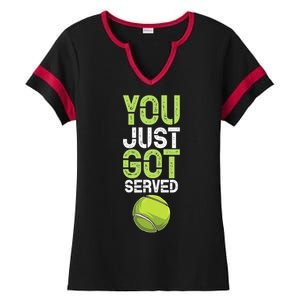 You Just Got Served Tennis Funny Tennis Gift Shirt Ladies Halftime Notch Neck Tee