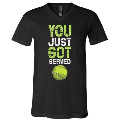 You Just Got Served Tennis Funny Tennis Gift Shirt V-Neck T-Shirt