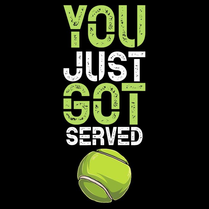You Just Got Served Tennis Funny Tennis Gift Shirt Button