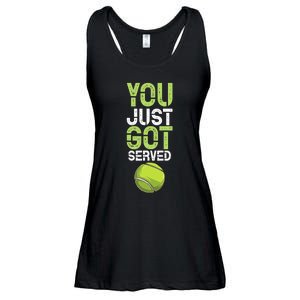 You Just Got Served Tennis Funny Tennis Gift Shirt Ladies Essential Flowy Tank