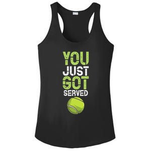 You Just Got Served Tennis Funny Tennis Gift Shirt Ladies PosiCharge Competitor Racerback Tank