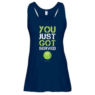 You Just Got Served Tennis Funny Tennis Gift Tee Ladies Essential Flowy Tank