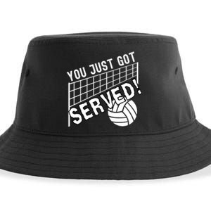 You Just Got Served Funny Volleybally Sustainable Bucket Hat