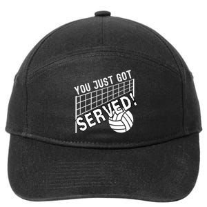 You Just Got Served Funny Volleybally 7-Panel Snapback Hat