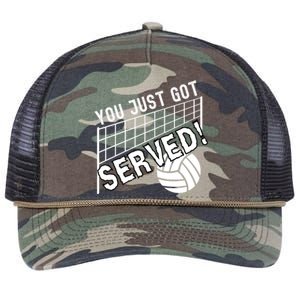 You Just Got Served Funny Volleybally Retro Rope Trucker Hat Cap