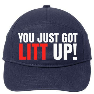 You Just Got Litt Up Funny  7-Panel Snapback Hat