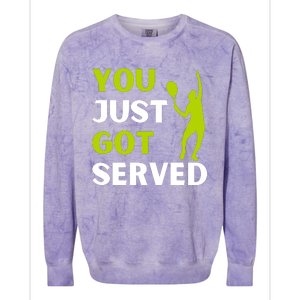 You Just Got Served Funny Tennis Player & Tennis Coach Colorblast Crewneck Sweatshirt