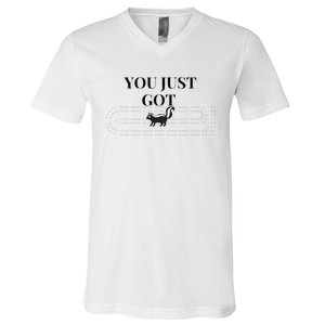 You Just Got Skunked V-Neck T-Shirt