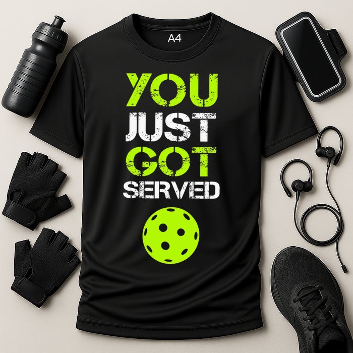You Just Got Served Pickleball Funny Pickleball Player Sport Cooling Performance Crew T-Shirt