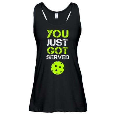 You Just Got Served Pickleball Funny Pickleball Player Sport Ladies Essential Flowy Tank