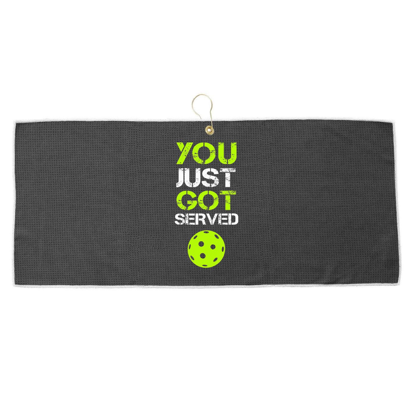 You Just Got Served Pickleball Funny Pickleball Player Sport Large Microfiber Waffle Golf Towel