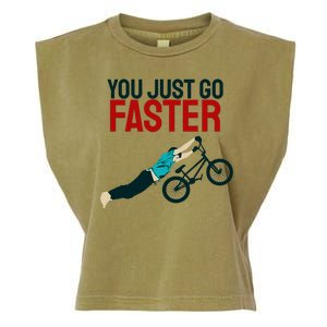 You Just Go Faster Garment-Dyed Women's Muscle Tee